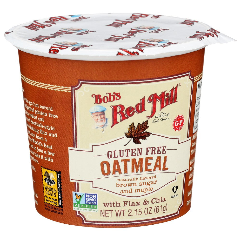 Bob's Red Mill 1369C0108, Bob’S Red Mill, Oatmeal Cups, Maple Brown Sugar, 2.15 Oz. Cup,  Case of 12