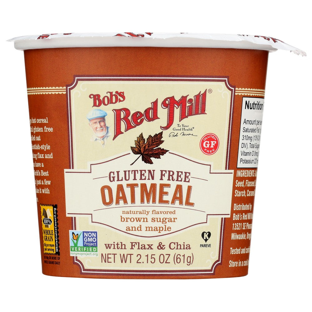 Bob's Red Mill 1369C0108, Bob’S Red Mill, Oatmeal Cups, Maple Brown Sugar, 2.15 Oz. Cup,  Case of 12