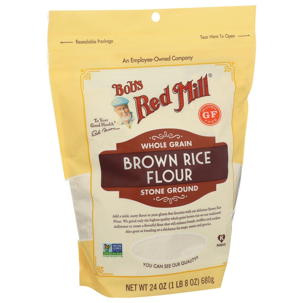 Bobs Red Mill Flour Brown Rice - 24 Ounce, Case of 4