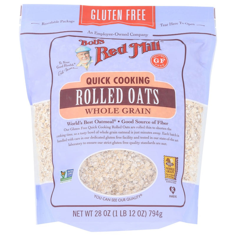 Bobs Red Mill Oats Rolled Qk Cook - 28 Ounce, Case of 4