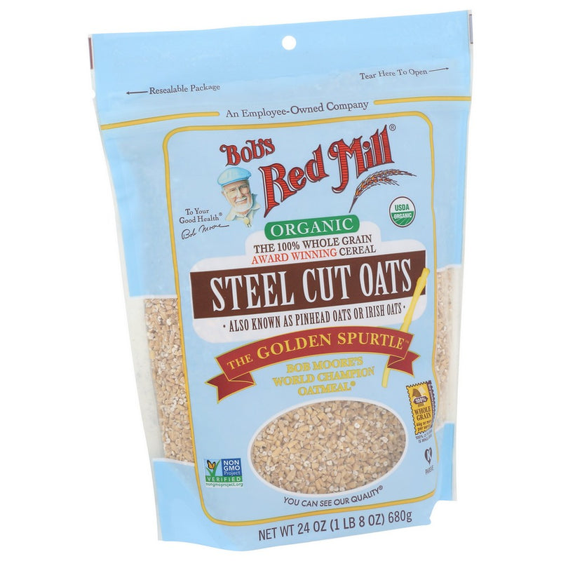 Bobs Red Mill Oats Steel Ct Organic - 24 Ounce, Case of 4