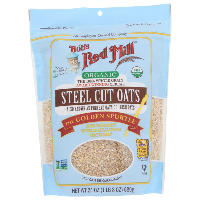 Bobs Red Mill Oats Steel Ct Organic - 24 Ounce, Case of 4