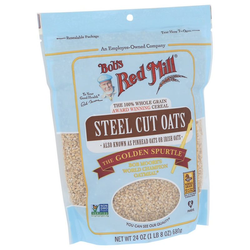 Bobs Red Mill Oats Steel Cut - 24 Ounce, Case of 4