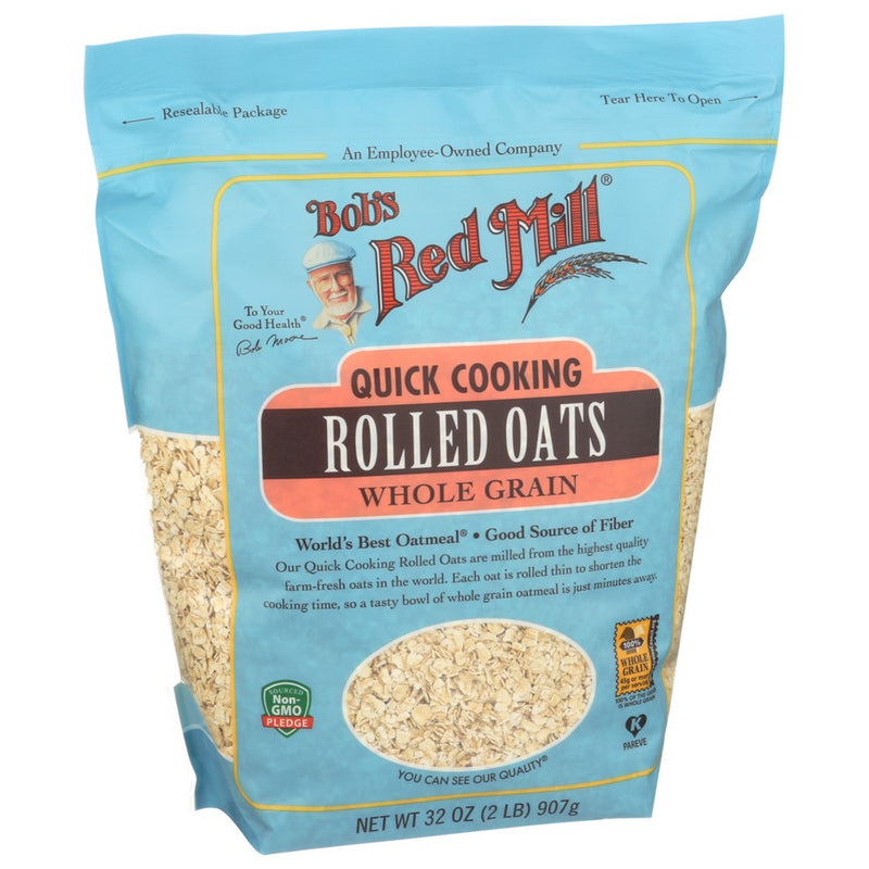 Bobs Red Mill Oats Rolled Qck Cook - 32 Ounce, Case of 4