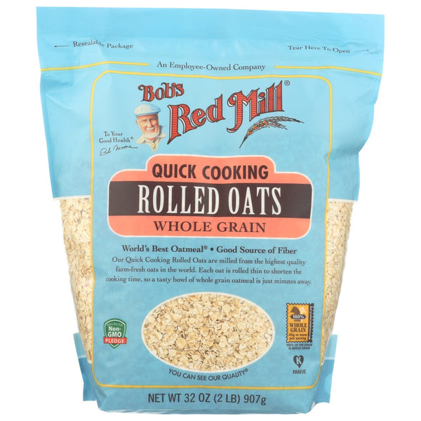 Bobs Red Mill Oats Rolled Qck Cook - 32 Ounce, Case of 4