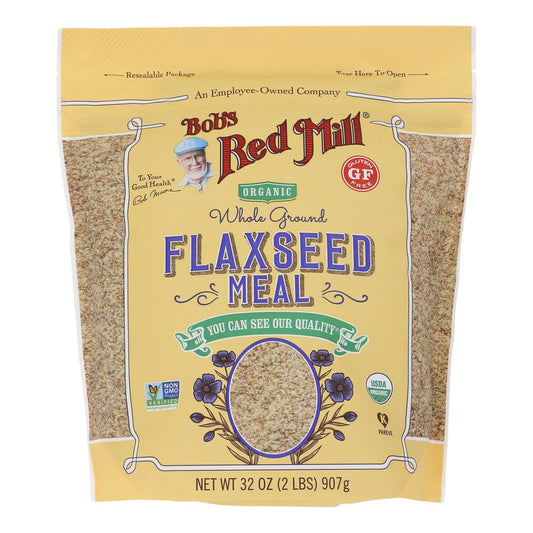 Bob's Red Mill - Organic Flaxseed Meal - Brown - Case of 4 - 32 Ounce