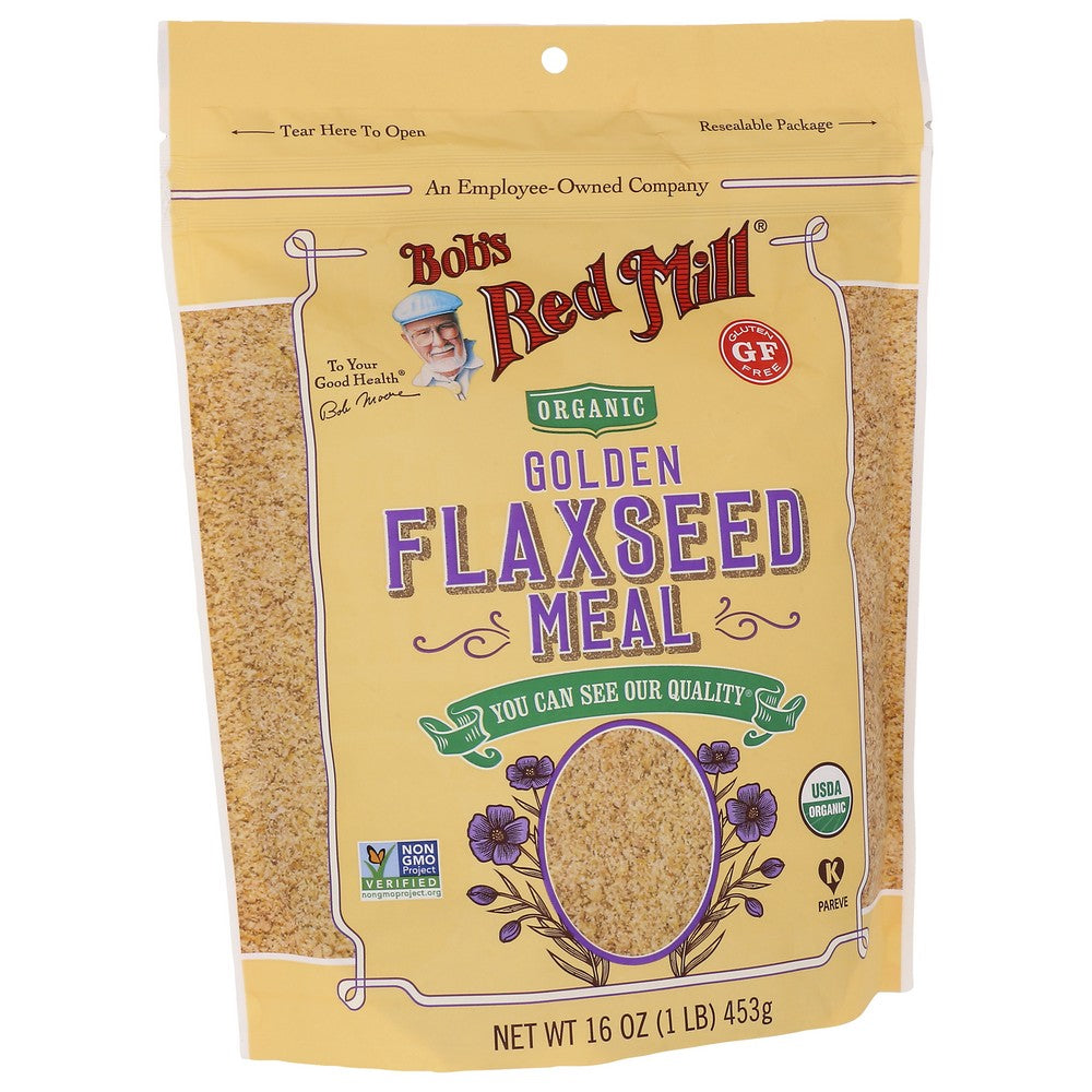 Bob's Red Mill 6035S164, Organicanic Golden Flaxseed Meal Flaxseed Meal 16 Ounce,  Case of 4