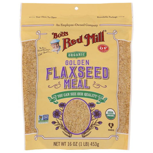 Bob's Red Mill 6035S164, Organicanic Golden Flaxseed Meal Flaxseed Meal 16 Ounce,  Case of 4