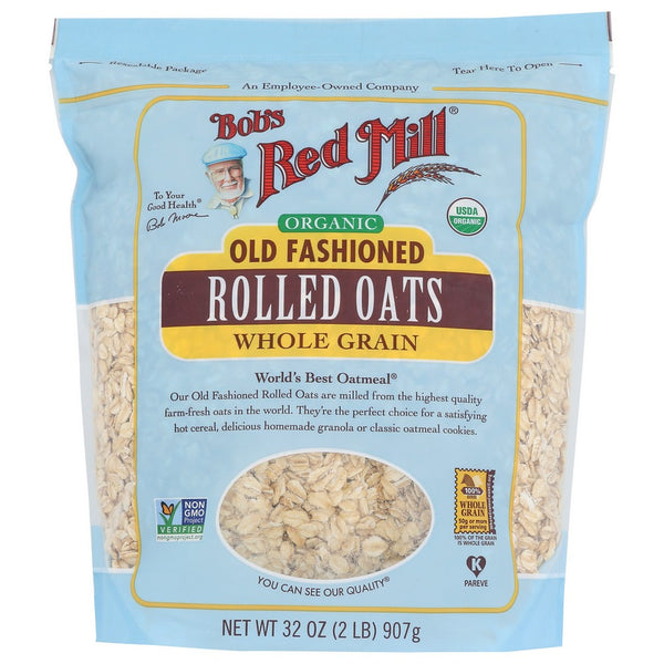 Bobs Red Mill Oats Rolled Old Fshnd Organic - 32 Ounce, Case of 4