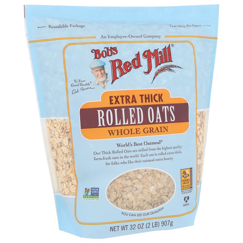 Bobs Red Mill Oats Rolled Extr Thick - 32 Ounce, Case of 4