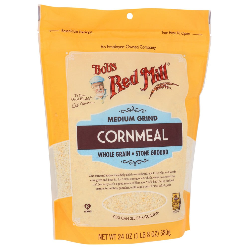 Bob's Red Mill 1148S244, Medium Grind Cornmeal Cornmeal 24 Ounce,  Case of 4