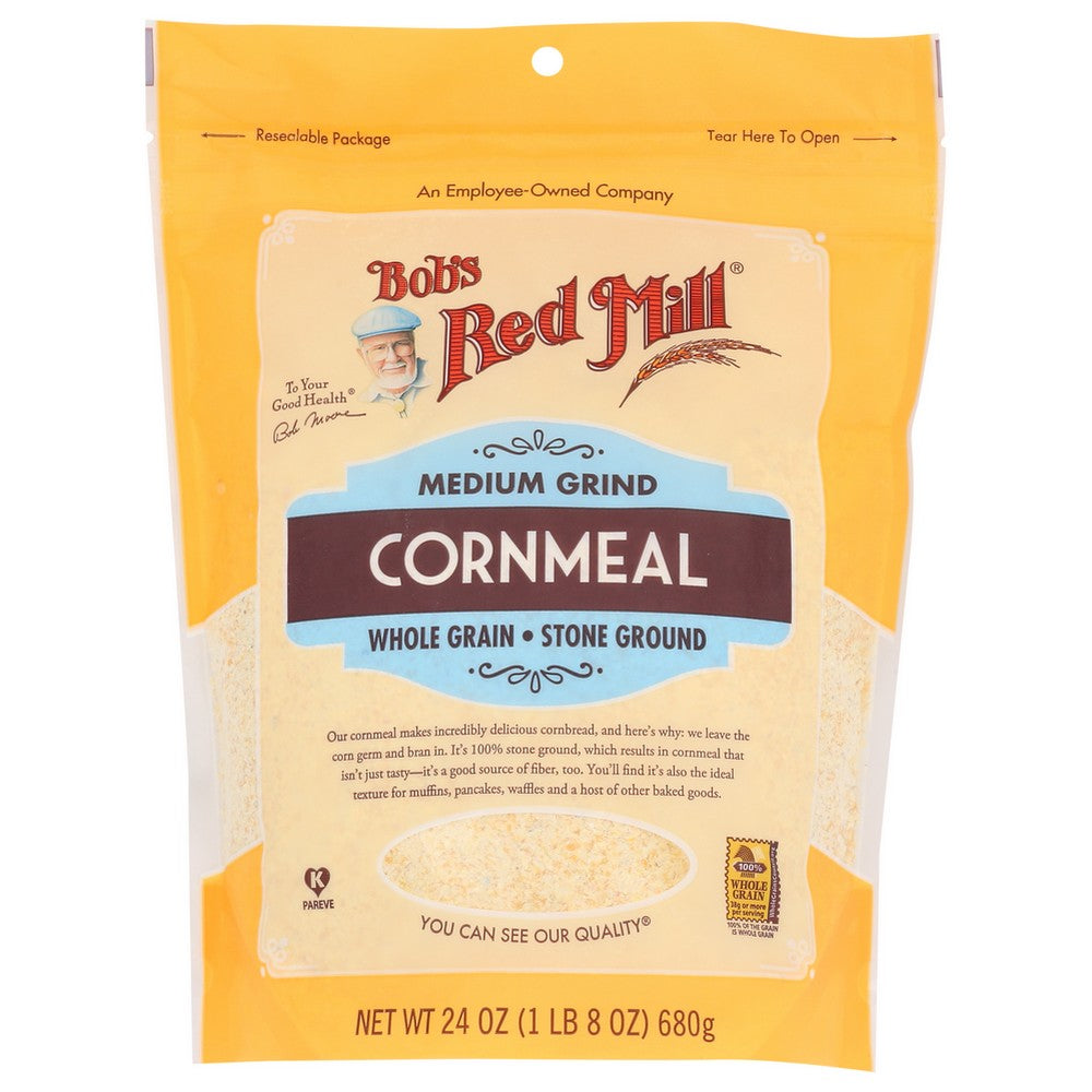 Bob's Red Mill 1148S244, Medium Grind Cornmeal Cornmeal 24 Ounce,  Case of 4