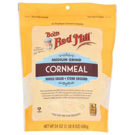 Bob's Red Mill 1148S244, Medium Grind Cornmeal Cornmeal 24 Ounce,  Case of 4