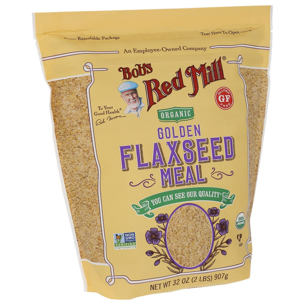 Bob's Red Mill 6035S324, Organicanic Golden Flaxseed Meal Organicanic Flaxseed Meal Golden 32 Ounce,  Case of 4