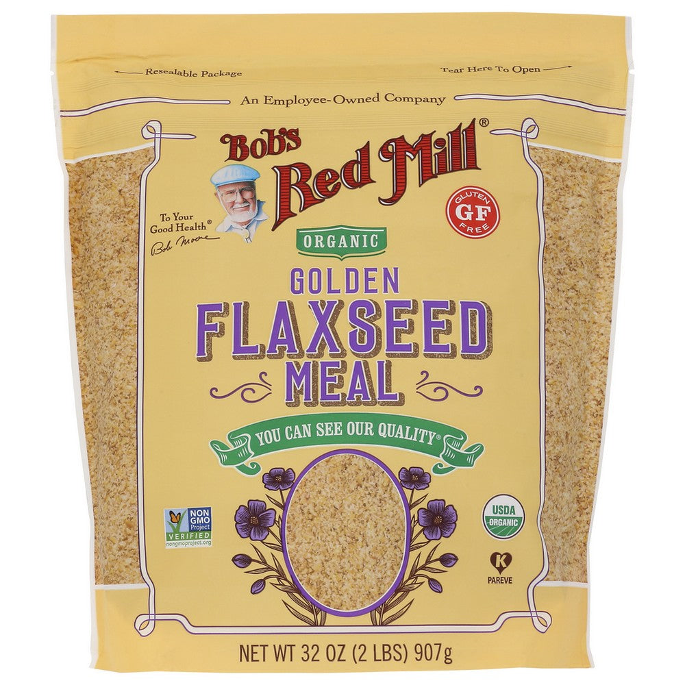 Bob's Red Mill 6035S324, Organicanic Golden Flaxseed Meal Organicanic Flaxseed Meal Golden 32 Ounce,  Case of 4