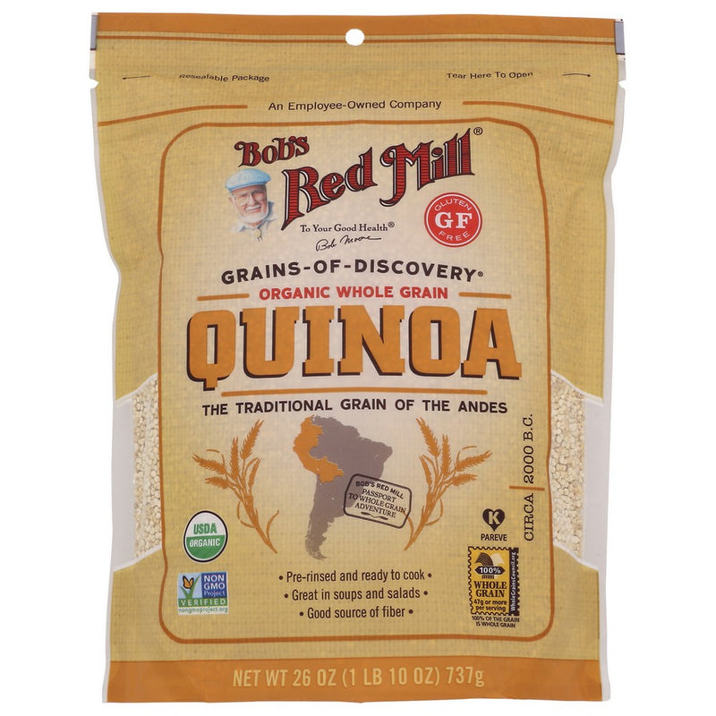 Bobs Red Mill Quinoa White Organic - 26 Ounce, Case of 4