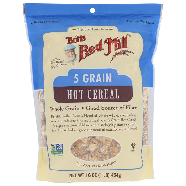 Bobs Red Mill Cereal 5 Grain Rolled Hot - 16 Ounce, Case of 4