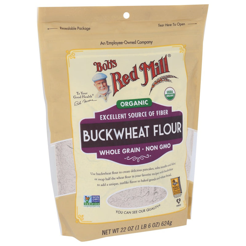 Bobs Red Mill Flour Buckwheat Organic - 22 Ounce, Case of 4