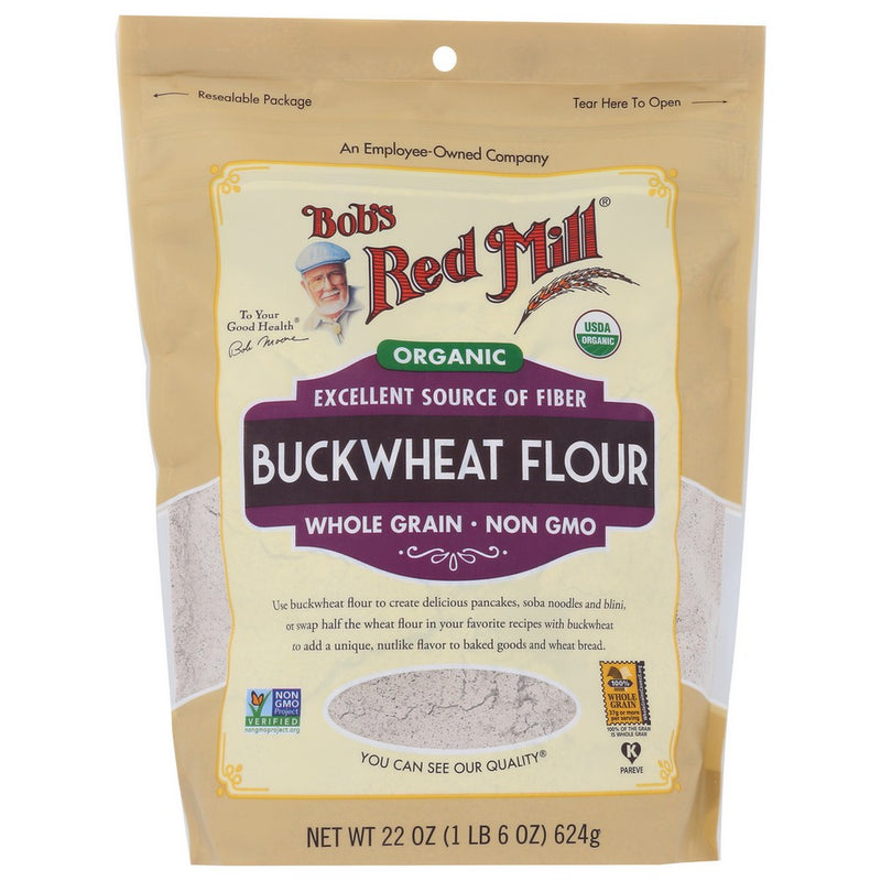 Bobs Red Mill Flour Buckwheat Organic - 22 Ounce, Case of 4