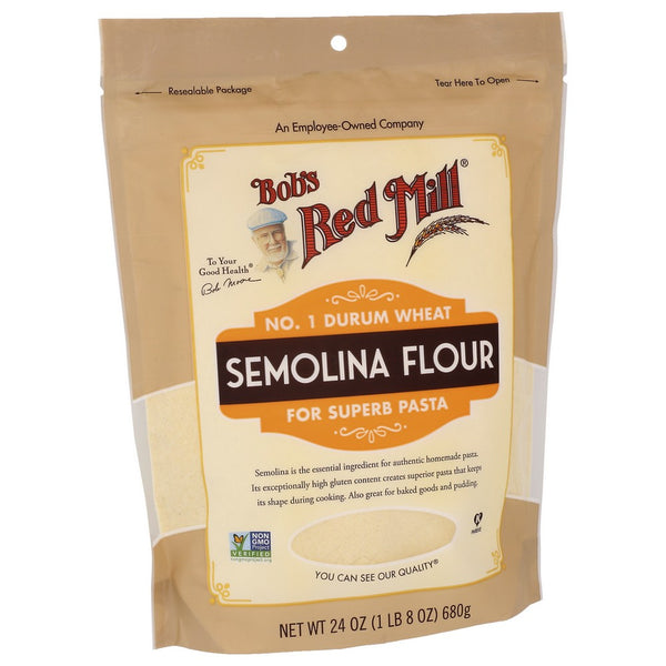 Bobs Red Mill Flour Semolina - 24 Ounce, Case of 4