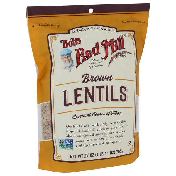 Bobs Red Mill Lentils Brown - 27 Ounce, Case of 4