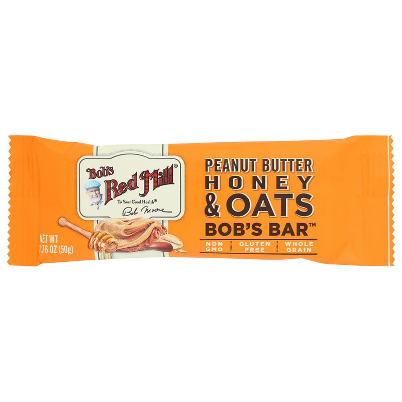 Bobs Red Mill Bar Oat Pnut Butter Honey - 2 Ounce, Case of 12