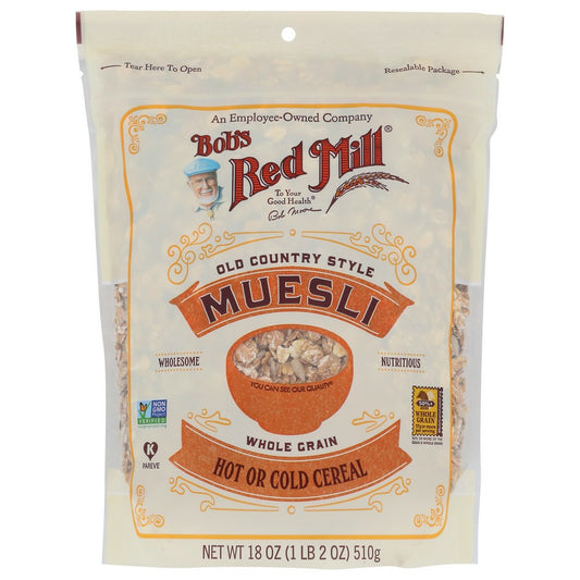 Bob's Red Mill® 1183S184, Bob’S Red Mill, Cereal, Old Country Style Muesli, 18 Oz. Bag,  Case of 4