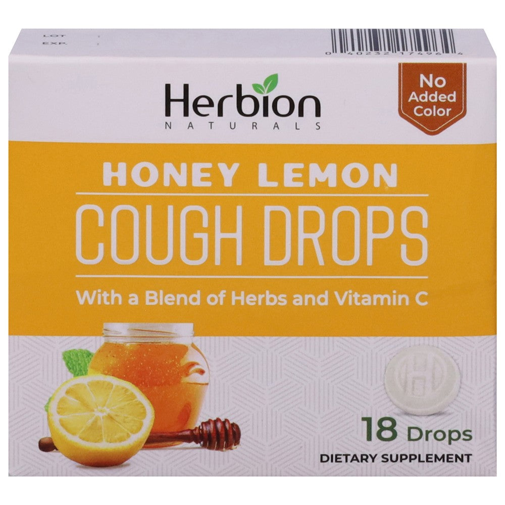 Herbion Naturals Cough Drops - All Natural - Honey Lemon - 18 Drops