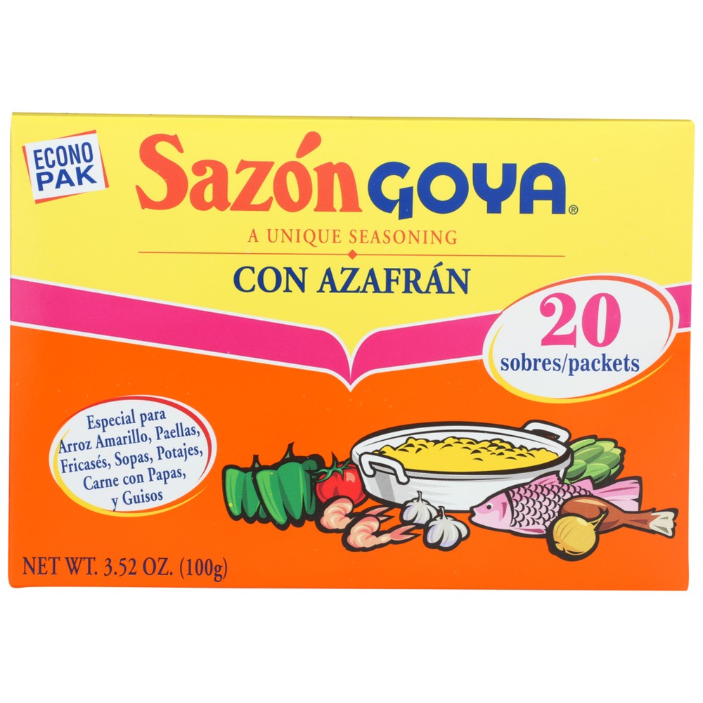 Goya® ,  Sazon Azafran 20Ct 3.52 Ounce,  Case of 18