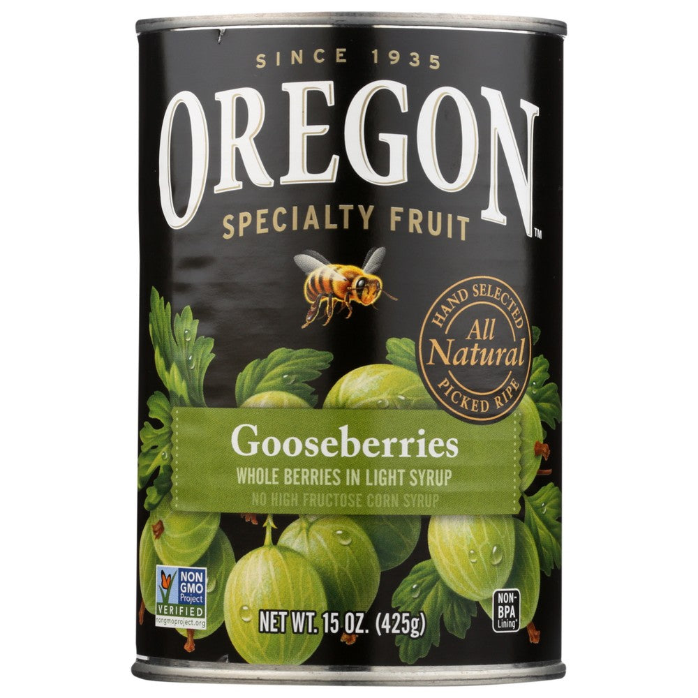 Oregon Specialty Fruit™ , Whole Berries In Light Syrup Gooseberries 15 Ounce,  Case of 8