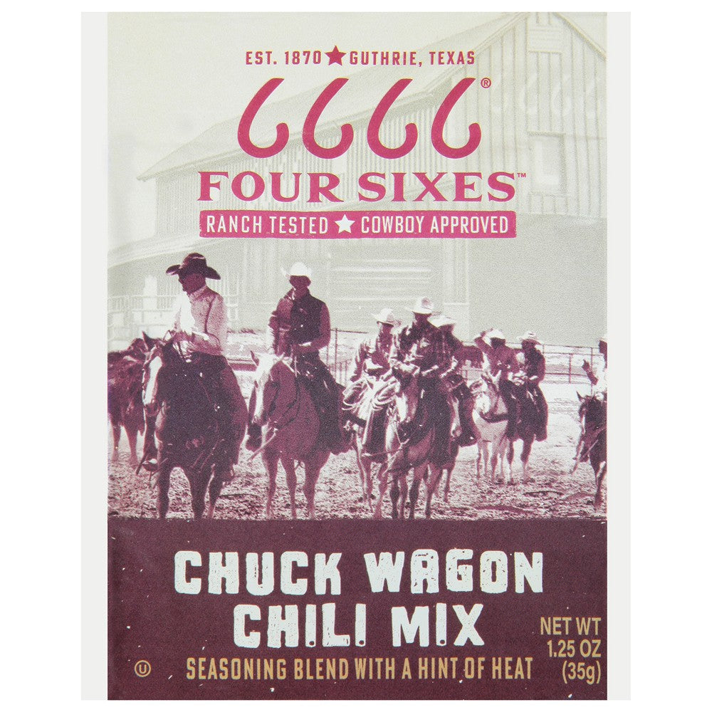 Four Sixes - Mix Chuck Wagon Chili - Case of 12-1.25 OZ