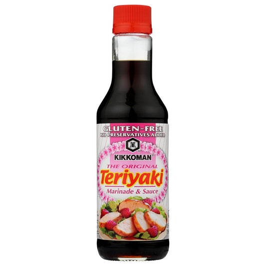 Kikkoman 01025,  12 10 Fl Oz Gluten-Free No Preservatives Added Teriyaki Sauce 10 Fluid Ounce,  Case of 12