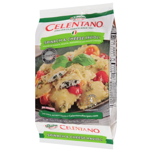 Celentano Spinach And Cheese Ravioli, 20 Ounces, 12 Per Case
