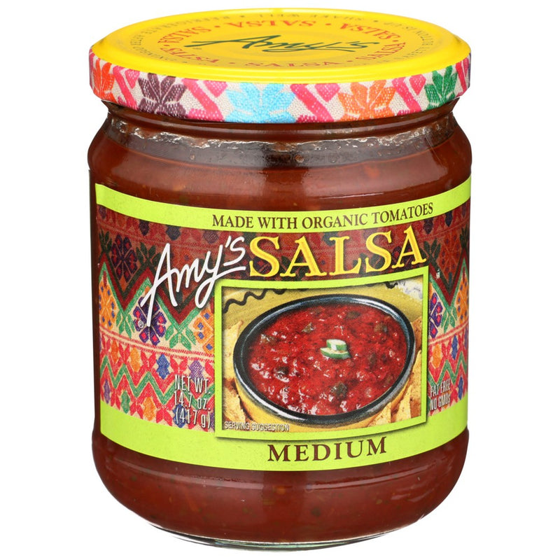 Amys Salsa Medium Organic - 15 Ounce, Case of 6