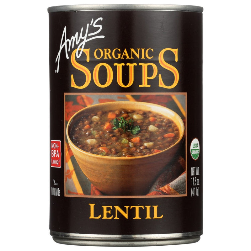 Amys Soup Lentil Organic - 15 Ounce, Case of 12