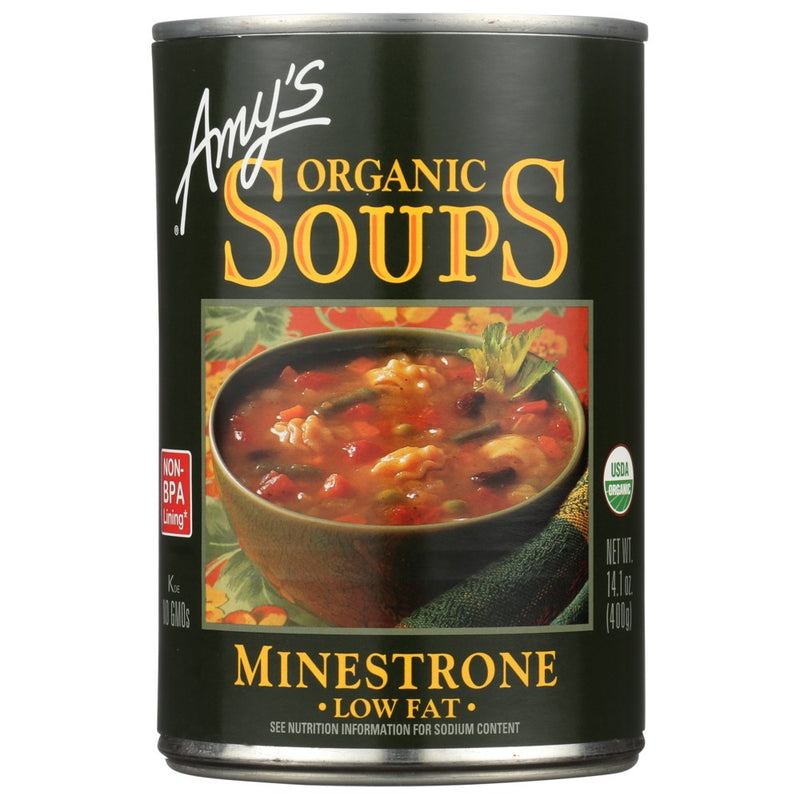 Amys Soup Minestrone Organic - 14 Ounce, Case of 12