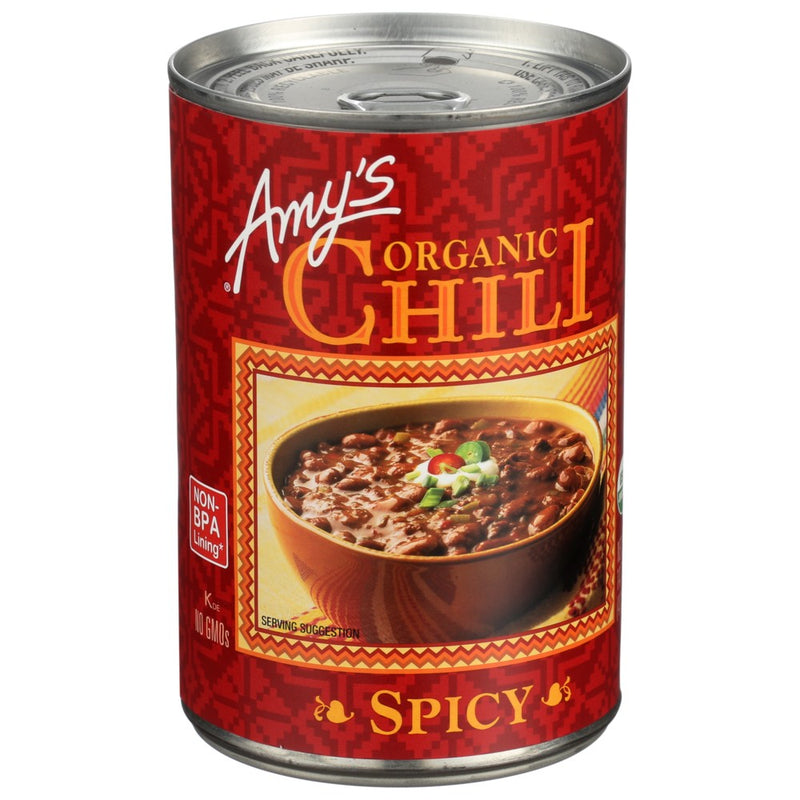 Amys Chili Spicy  Organic - 15 Ounce, Case of 12