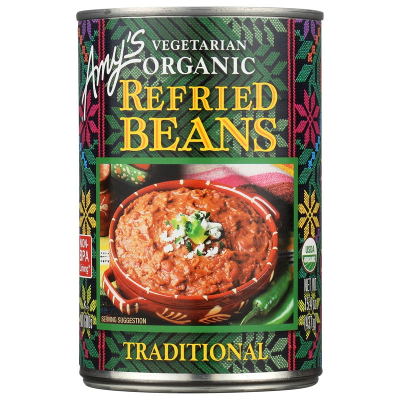 Amys Bean Refried Tradtnl - 15 Ounce, Case of 12