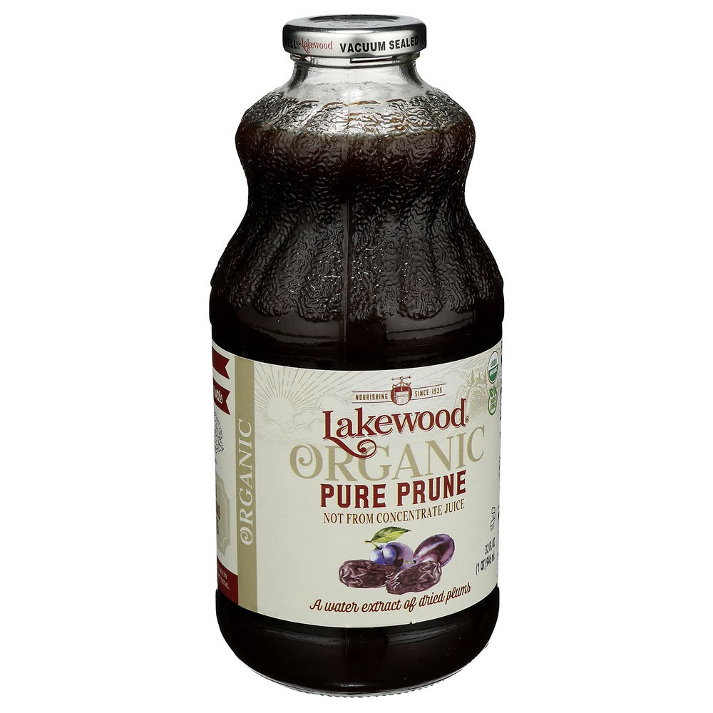 Lakewood Loq9, Juice Prune Pure Og Organicanic Pure Prune 32 Fluid Ounce,  Case of 6