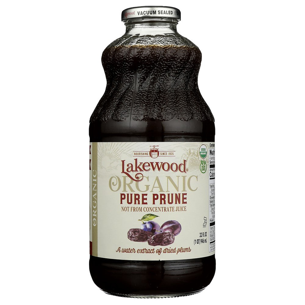 Lakewood Loq9, Juice Prune Pure Og Organicanic Pure Prune 32 Fluid Ounce,  Case of 6