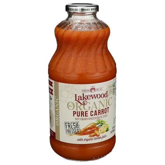 Lakewood Loq45, Juice Carrot Pure Og Organicanic Pure Carrot 32 Fluid Ounce,  Case of 6