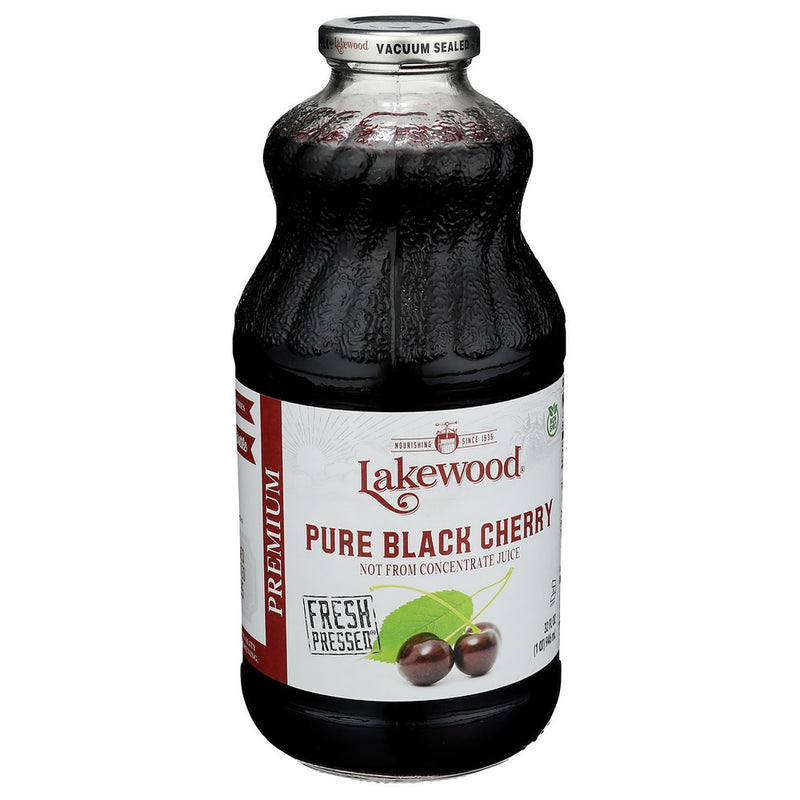 Lakewood Juice Blk Cherry Pure - 32 Fluid Ounce, Case of 6