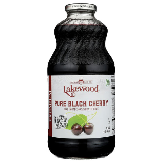 Lakewood Lq22, Juice Black Cherry Pure Pure Black Cherry 32 Fluid Ounce,  Case of 6