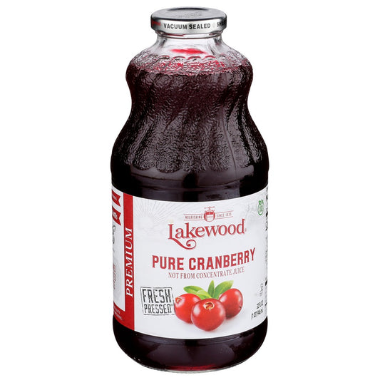 Lakewood® Lq11, Juice Cranberry Pure Shelf Stable Juice 32 Fluid Ounce,  Case of 6