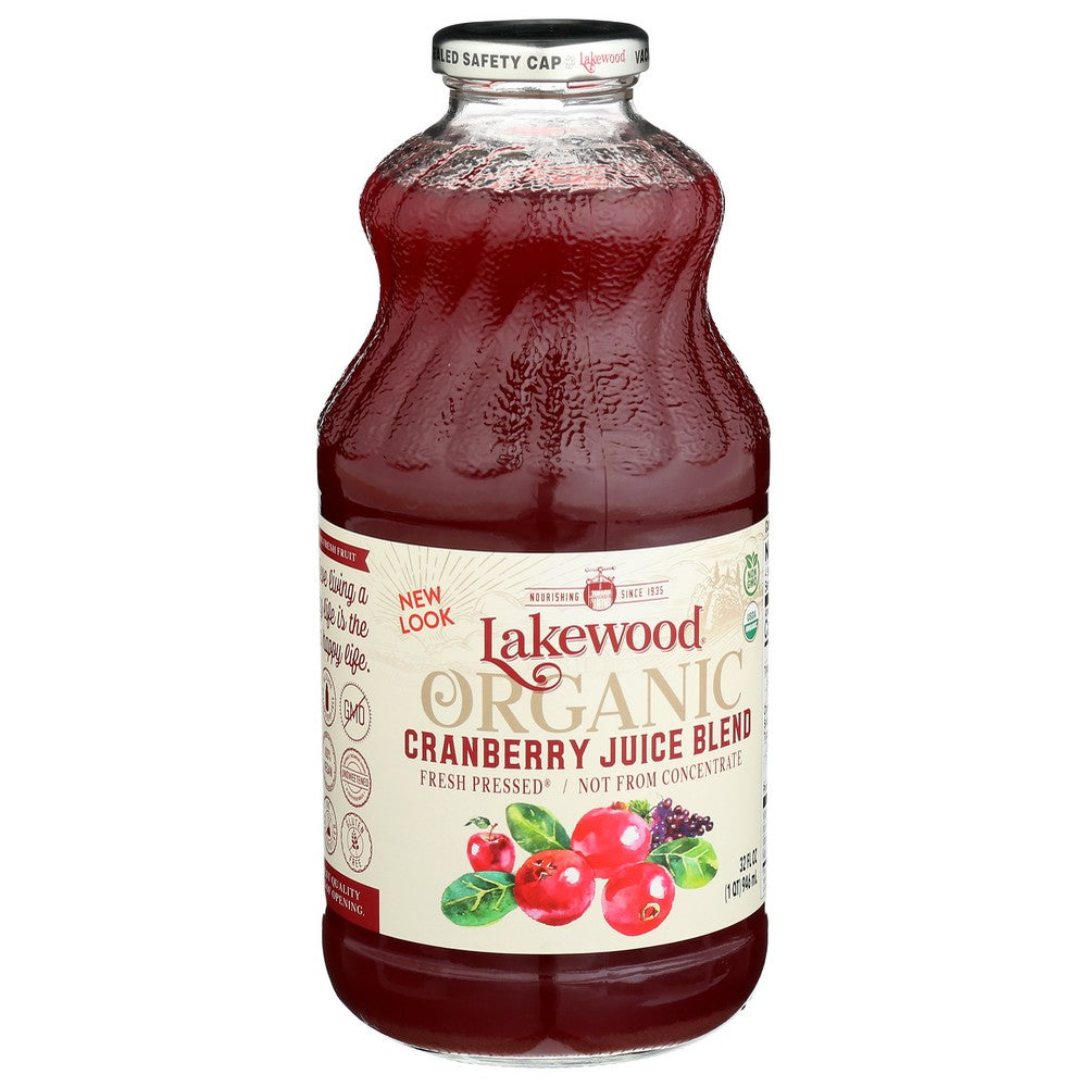 Lakewood® Loq10, Lakewood Organicanic Cranberry Flavored 100% Juice Blend, 32 Fl. Oz.,  Case of 6