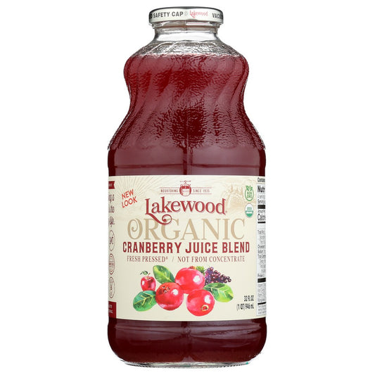 Lakewood® Loq10, Lakewood Organicanic Cranberry Flavored 100% Juice Blend, 32 Fl. Oz.,  Case of 6