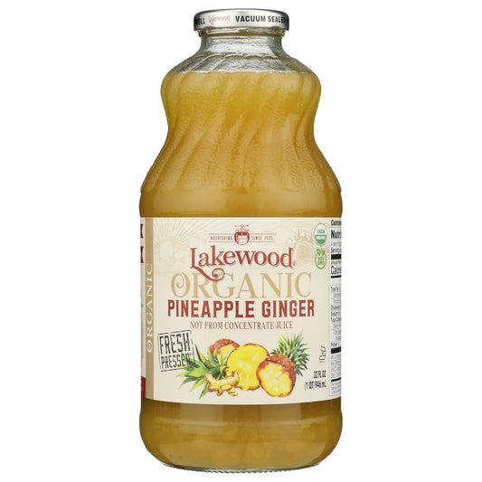 Lakewood Loq21-6,  Organicanic Pineapple Ginger 32 Fluid Ounce,  Case of 6