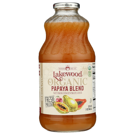 Lakewood Loq24-6, Juice Papaya Blend Og Organicanic Papaya Blend 32 Fluid Ounce,  Case of 6