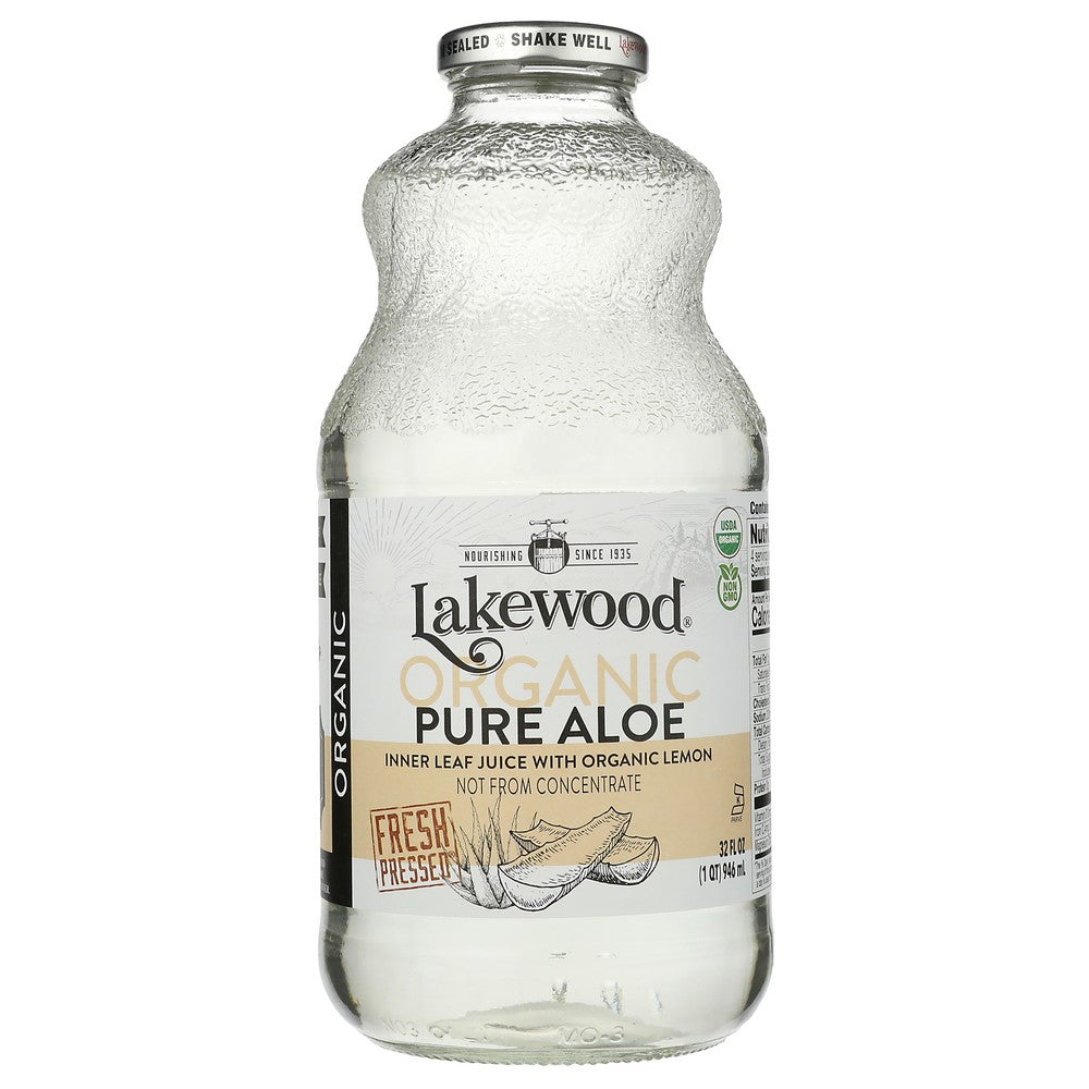 Lakewood Loq14,  Organicanic Pure Aloe 32 Fluid Ounce,  Case of 6