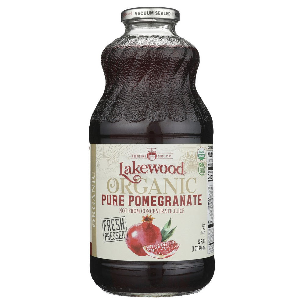 Lakewood Loq35, Pure Pomegranate Organicanic Pure Pomegranate 32 Fluid Ounce,  Case of 6